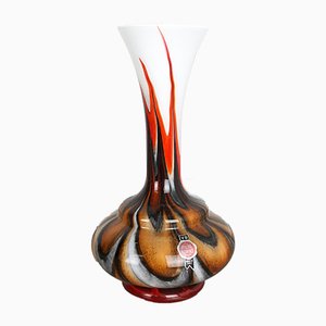 Vase Pop Art Vintage en Verre de Opaline Florence, 1970s