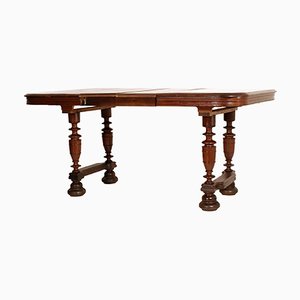 Tavolo provenzale allungabile in legno di quercia massiccio, XIX secolo