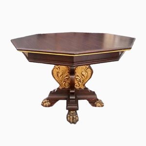 Mesa estilo renacentista de nogal, siglo XIX