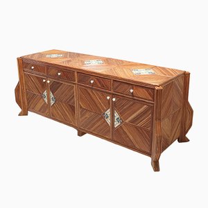 Bamboo & Ceramic Credenza from Vivai Del Sud, 1970s