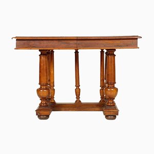 19th-Century French Walnut Extendable Table