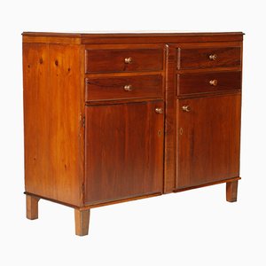 Antikes italienisches Sideboard aus massivem Nussholz & Eiche