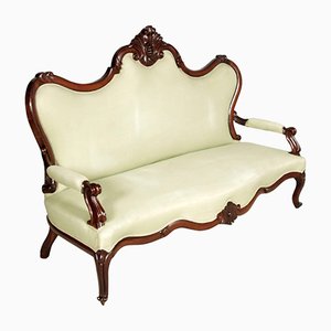 Venetian Hand-Carved Walnut Sofa, 1800s