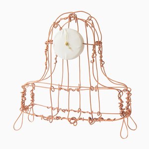 Orologio da camino Floating Frames in rame smerigliato di Kiki Van Eijk & Joost Van Bleiswijk