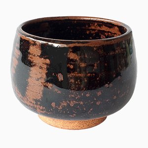 Stoneware Cup with Tenmoku Glaze by Marcello Dolcini, 2018