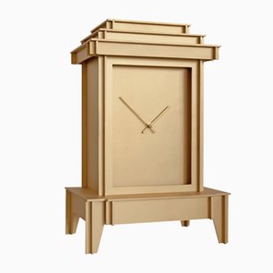 One More Time Clock in Sandblasted Brass by Kiki van Eijk & Joost van Bleiswijk