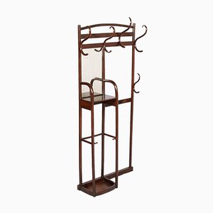 Art Nouveau Entrance Coat-Rack Hanger with Mirror from Thonet, 1910s