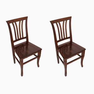 Set of Vintage Italian Walnut Chairs from Asolo, 1940s