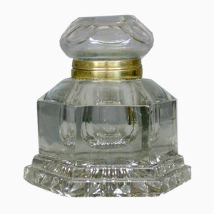 Tintero grande de cristal, década de 1850