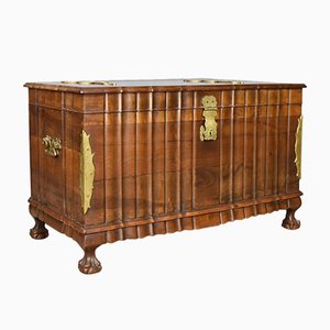 Late 20th Century Bronze & Hardwood Trunk