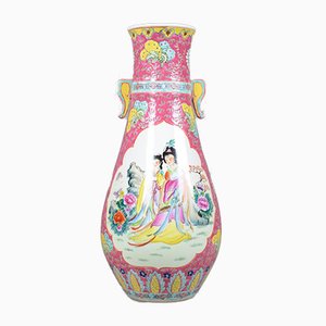 Large Vintage Japanese Ceramic Baluster Vase or Urn