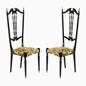Set of Chiavari High Back Chairs by Gaetano Descalzi, 1930s