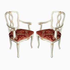 Antike venezianische Barock Sessel Set
