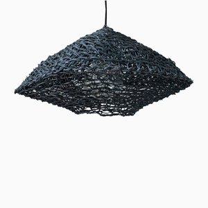 Lámpara colgante UFO de macramé negro de BEST BEFORE