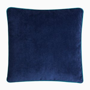 Happy Frame Pillow in Blue and Tiffany from Lo Decor