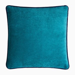 Cuscino Happy Frame color Tiffany e blu di Lo Decor