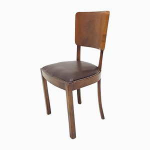 Silla italiana Mid-Century de nogal, años 50