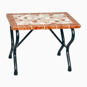 Rectangular Ametista Marble Mosaic Bench from Egram