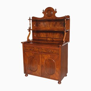 19th-Century Biedermeier Walnut Sideboard with Shelf