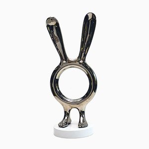 Sculptural Ceramic Bunny Mirror by Matteo Cibic for Superego, 2007
