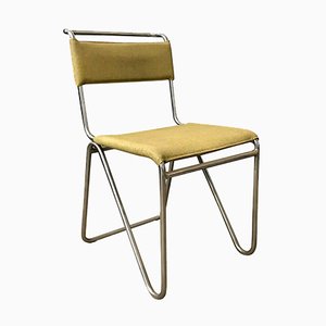 Yellow Faux Leather 102 Diagonal Chair from Gispen, 1927