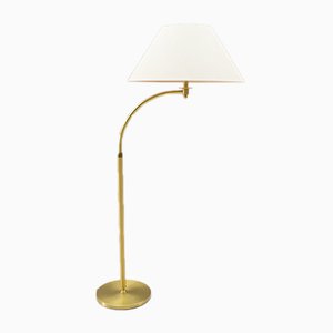 Mid-Century Adjustable Brass Arc Floor Lamp, 1960s