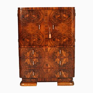 Meuble Art Déco en Loupe de Noyer de Cantu, 1930s