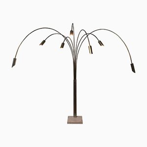 Lampada da terra alta monumentale regolabile, vintage