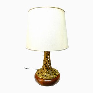 Lampe de Bureau Vintage en Bronze par Angelo Brotto pour Esperia, 1977