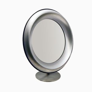 Brushed Steel Vanity Mirror from Missaglia, 1970s