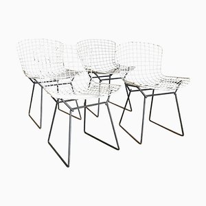 Wire Dining Chairs in the style of Harry Bertoia for Knoll, 1952, Set of 4