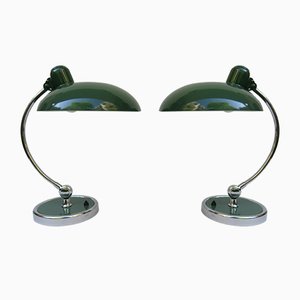Green President Desk Lamps by Christian Dell for Kaiser Idell, 1930s, Set of 2