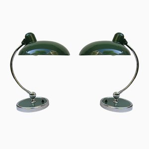 Green President Desk Lamps by Christian Dell for Kaiser Idell, 1930s, Set of 2