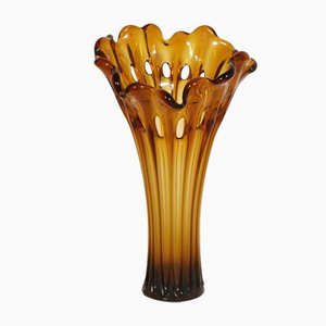 Antike Jugendstil Ambra Vase von Salviati