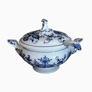 Small Lidded Soup Tureen with Matching Ladle from Meissen, 1950s