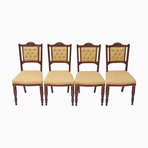 Viktorianische Stühle aus Nussholz, 4er Set