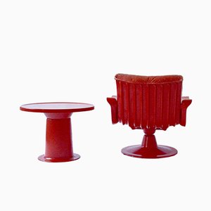 Set of Saturnus Armchair & Table by Yrjö Kukkapuro for Haimi, 1960s