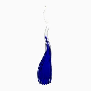 Vase Sculptural Bleu en Verre Murano Soufflé par Beltrami pour Made Murano Glass, 2019