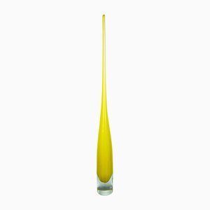 Vaso Flute in vetro di Murano giallo di Beltrami per Made Murano Glass, 2019