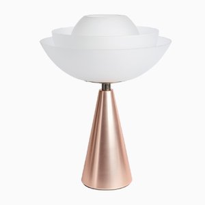 Lotus Tischlampe aus mattem Kupfer von Serena Confalonieri für Mason Editions