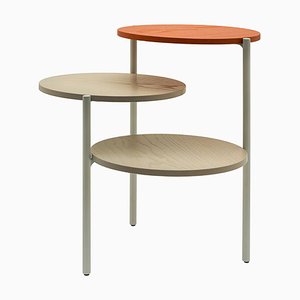 Petite Table Triplo Orange Citrouille et Grise par Martina Bartoli pour Mason Editions