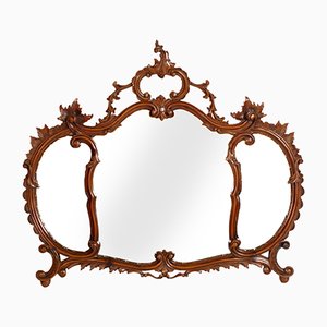 Antique Venetian Carved Walnut Wall Mirror from Testolini & Salviati