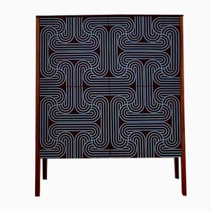 Blue Four Door Loop Cabinet by Coucou Manou