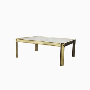 Dutch Cast Brass Brutalist T09 Embassy Coffee Table by Peter Ghyczy, 1970s