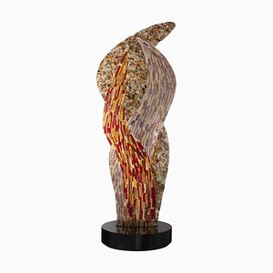 Murano Glass Large Flame Sculpture by Massimo Brignoni for VeVe Glass, 2018
