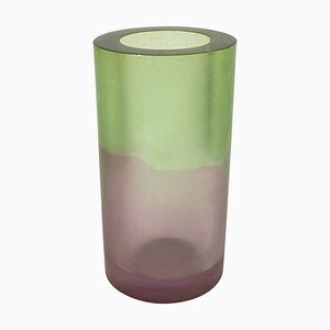 Vintage Green and Purple Resin Vase by Steve Zoller