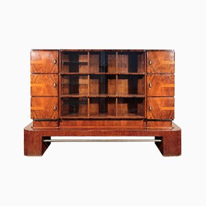 Art Deco Regale online bei Pamono Regal Bücherregal Wandregal Mahagoni dreiteilig wie antik