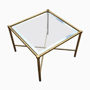 Italian Solid Brass & Glass Coffee Table, 1970s