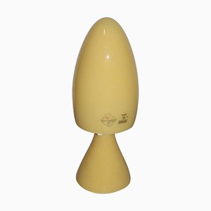 Lámpara de mesa pequeña de cristal de Murano amarillo de Barovier & Toso, años 90