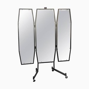 Lacquered Metal Mirror, 1950s